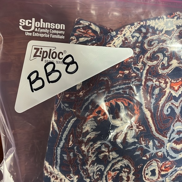 Angie Womens Top L Navy Wine Red Stretch Neckline Lace Front Ties/Tassels Loose - Picture 12 of 12